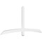 Ekena Millwork Bellingham Architectural Grade PVC Gable Bracket, 84"W x 38 1/2"H x 2"D x 4"F, 11/12 Pitch GBP084X39X0204BEL00 - alternate 1